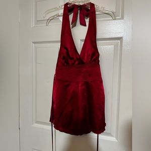 Vintage Silk Halter Lingerie Top